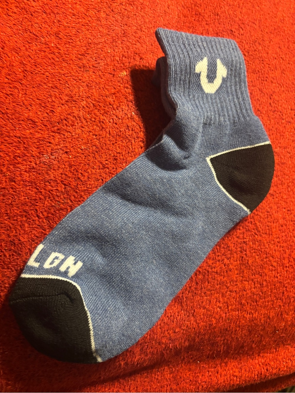 True Religion Men’s Blue Athletic Crew Sock size 8-11 new